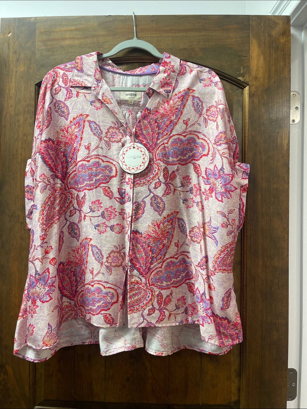 Umgee Pink & Purple Floral Button-Down Shirt